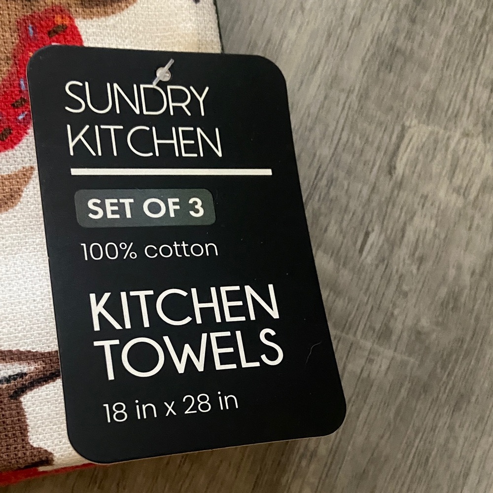 Sundry Kitchen Cotton Towels - Dog print - Picture 2 of 5